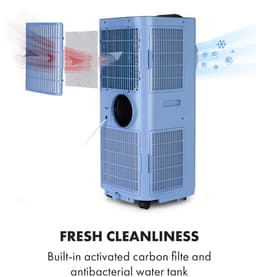 Klarstein mobiele airconditioner met luchtafvoerslang, 5-in-1 airconditioner, ventilator, luchtontvochtiger, luchtreiniger & nachtmodus, app-bediening, kleine & draagbare airconditioner voor thuis & op kantoor, 12000 BTU,4 kW voor 56 m² 50 dB — thumbnail 22