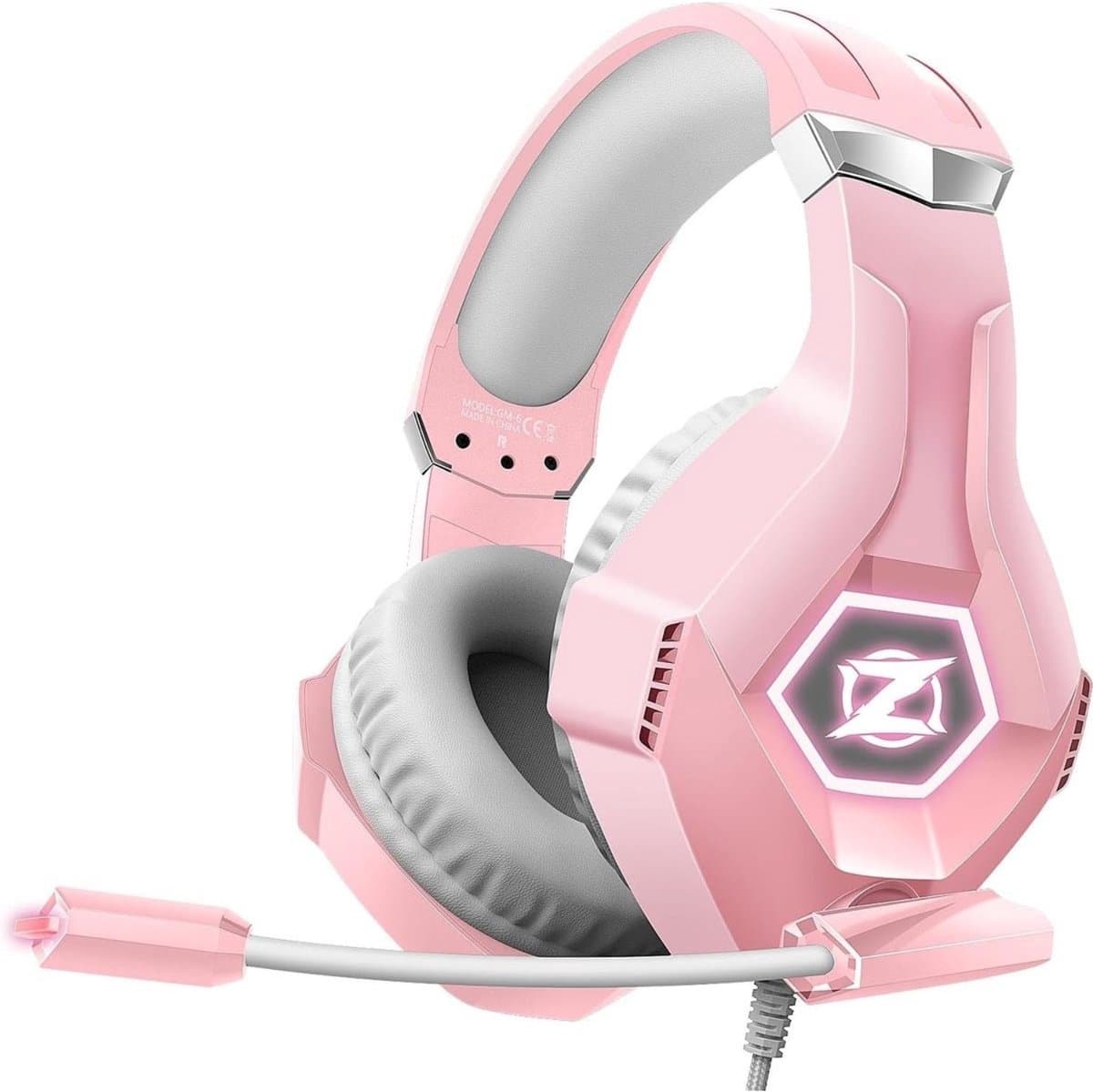 StayPowered Gaming Headset - Ultiem Surround Sound - Noise Cancelling Microfoon - Comfortabel en Duurzaam - Multiplatform Compatibel - RGB LED Verlichting - Stevige Gevlochten Kabel - Roze - Levering Sneller dan Aangegeven! — afbeelding 1