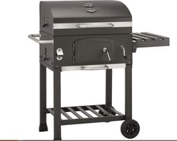 Nyvore- American BBQ Set - Jaxon - Houtskool BBQ 3 delig - thermometer & RVS afwerking - Grill oppervlakte 61,5x46 cm - Zij panelen - Zwart — thumbnail 1