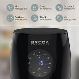 BROCK Digitale Airfryer 3.5L – 1200W Heteluchtfriteuse Zonder Olie – PFAS-vrij, Antiaanbaklaag & Touchscreen – Zwart — thumbnail 13