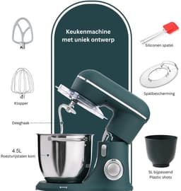 CRLYN® Keukenrobot - Keukenmachine - Keukenmixer - Groen — thumbnail 2