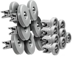 Dparts vaatwasser wieltjes bovenkorf én onderkof - 2 sets van 8 stuks - geschikt voor AEG - Zanussi - Electrolux - Ikea - wiel voor rek van afwasmachine - vaatwasmachine - bovenrek en onderrek wielset