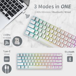 Royal Kludge RK61 - Draadloos Gaming Toetsenbord - Mechanisch - Keyboard - Ergonomisch - RGB - Red Switch — thumbnail 2