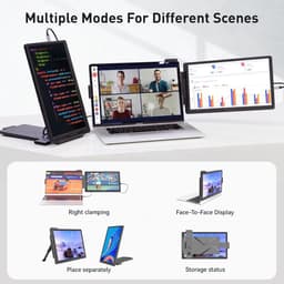 Portable Monitor - Tri Screen - Laptop Uitbreider - Full HD — thumbnail 4