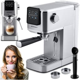 Espressomachine met portafilter 20 bar Berdsen BD-770 zilver — thumbnail 1