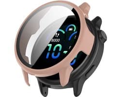 Strap-it Hard case hoesje met screenprotector - geschikt voor de Garmin Vivoactive 6 (roze)