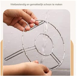 Kebabrek voor airfryer - Antiaanbakgrill - Kebabset met thermische circulatie - Grill voor airfryer - Met ronde ophanging - Multifunctioneel verticaal kebabrek - Geschikt voor BBQ-keuken thuis - 48 spiesen - Geschikt voor airfryer, oven, enz. - Zilve — thumbnail 6