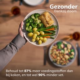 Philips 5000 Series Dual Basket Airfryer - NA551/00 - Stoomfunctie - Dubbele Mand - 9L - Tot 6 Personen — thumbnail 9