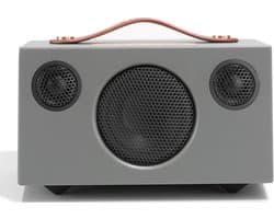 Audio Pro T3+ Draagbare Bluetooth Luidspreker – 2×5W + 15W Klasse D – 3,5” Woofer & 2 Textieldome Tweeters – Frequentiebereik 70 Hz – 20 kHz – Compact & Draagbaar – Grijs