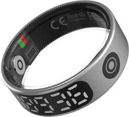 WizBay Premium Select® Smart Ring LED Dark Grey Zilver - Maat 8 - Hartslag Slaap Zuurstof - Gesture - Multi Sport Modi — thumbnail 3