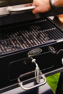 Boretti - Carbone 2.0 Houtskool barbecue - Grilloppervlak 57x42 - met verstelbaar kolenrek - gietijzeren rooster - zwart — thumbnail 5
