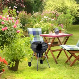 kogelbarbecue Ø 53 cm - op wielen - 2 roosters - thermometer - asvanger — thumbnail 2