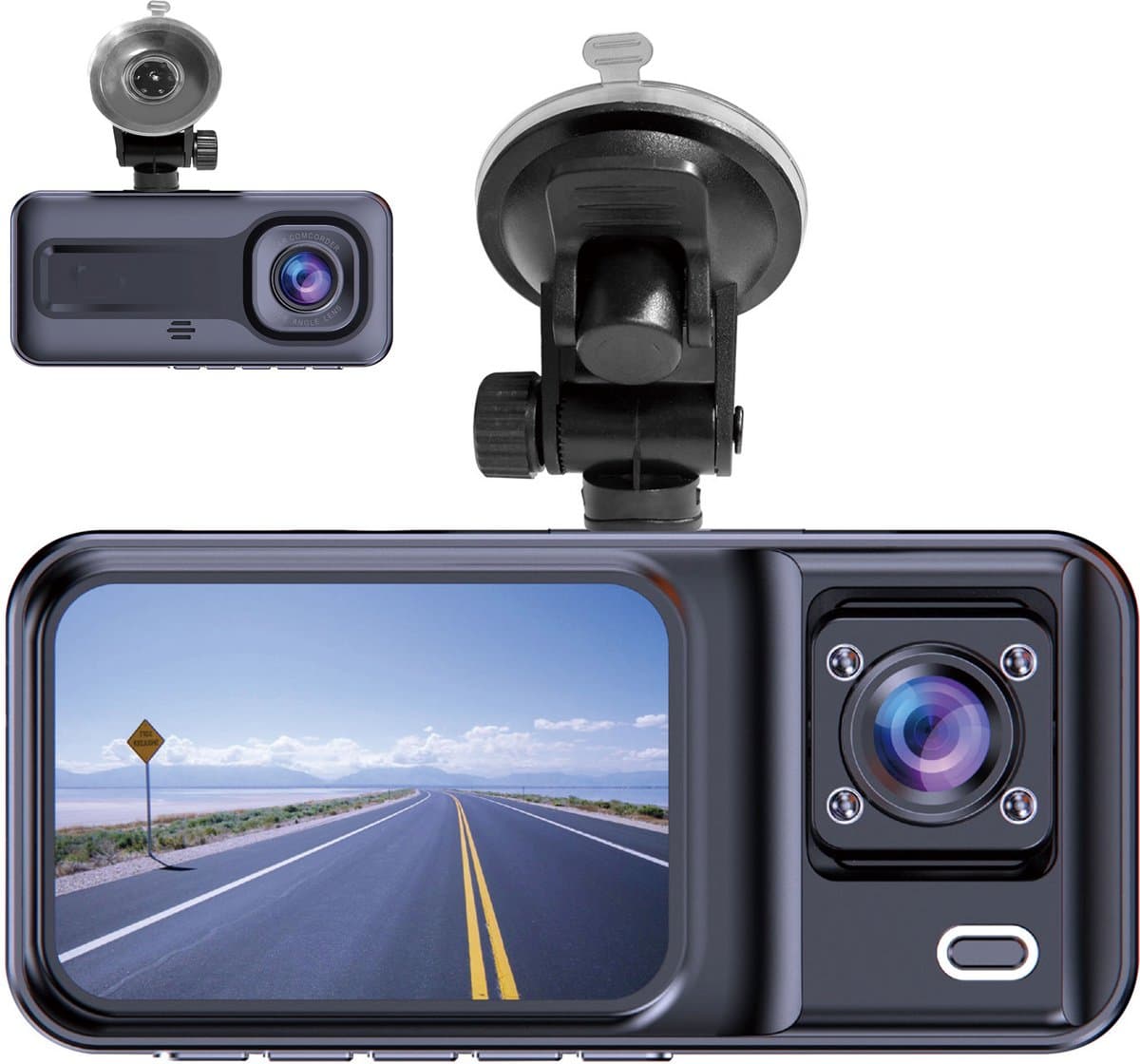 Denver Dashcam - Dashcam voor Auto - Voor- en Cabin Camera - Full HD - 120° Groothoek - Loop Opname - G-Sensor - CCT2500 — afbeelding 1