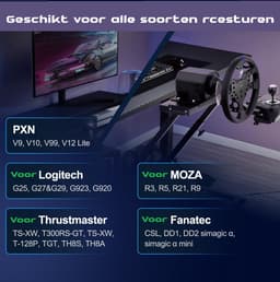 PXN - A10 - Wheel Stand Pro Versie - Racestuur standaard - Inklapbaar - Zwart - Geschikt voor Logitec - PXN - Fanatec - Thrustmaster - In Hoogte Verstelbaar — thumbnail 8
