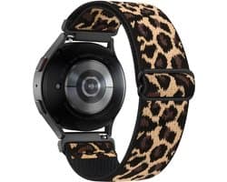 Innerlight® Smartwatch Nylon Panterprint Bandje 20mm - Panterprint smartwatchbandje - Nylon Horlogebandje geschikt voor Samsung Galaxy Watch 7 / 6 / 5 / Pro / 4 / 3 / Active 2 - Polar Ignite / Unite – Huawei