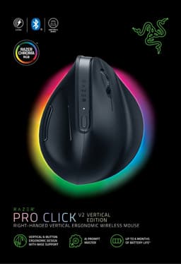 Razer Pro Click V2 Vertical - Draadloze Verticale Gaming Muis - Ergonomisch - RGB - Rechtshandig - Zwart — thumbnail 8