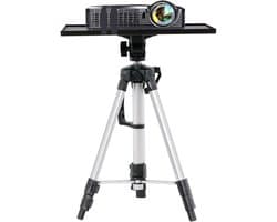 unho Projector Stand Driepoot - Opvouwbare Laptop Stand - Aluminium DJ Rekken - Projector Statief met Plaat en Draagtas - Hoogte Verstelbaar van 49cm-110cm
