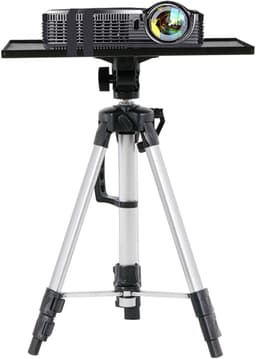 unho Projector Stand Driepoot - Opvouwbare Laptop Stand - Aluminium DJ Rekken - Projector Statief met Plaat en Draagtas - Hoogte Verstelbaar van 49cm-110cm — thumbnail 1