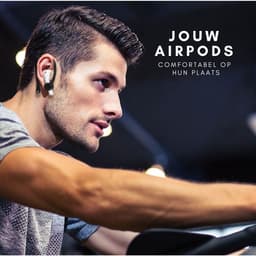 Ainy - Oorhaken zwart geschikt voor Apple Airpods 1 / 2 / 3 / 4 / Pro 1 & Pro 2 of andere oortjes draadloos / bluetooth oordopjes | Haakjes met veilige Pasvorm I Siliconen Eartips I Ergonomisch en Anti-Lost Ontwerp — thumbnail 3