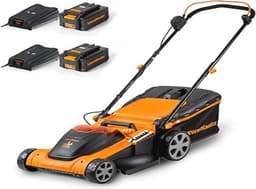 Elektrische grasmaaier met accu en snellader - 48V, 41cm maaibreedte, 450m² — thumbnail 1