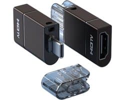 USB-C Male naar HDMI 4K Female adapter kabel connector - geschikt voor o.a. telefoon en laptop - zwart