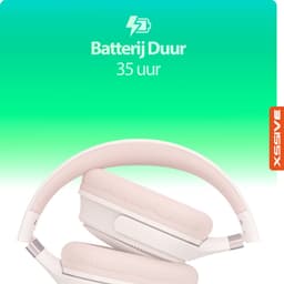 Xssive Koptelefoon Draadloos - Bluetooth 5.3 - Lange Batterijduur - Volledig Draadloze Hoofdtelefoon - Rose Goud — thumbnail 4