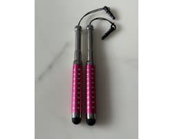 2 Stuks Uitschuifbare Touch Pen / Touchstift / Universeel / Compacte Stylus Pen / Touchscreen Pen / Tablet & Telefoon Touch Stift - Roze