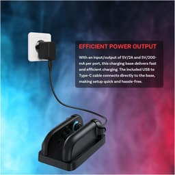 Oplaadstation voor Nintendo Switch 2 van MMOBIEL – Compacte Laadbasis voor 2 Joy-Con Controllers (Links + Rechts) met LED Laadstatus – USB naar Type-C Kabel – Accessoires Opbergmogelijkheid voor NS2 — thumbnail 5