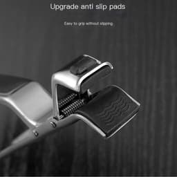 1 stuk - Komklem - Anti-verbrandings klem - RVS bordklem - Multifunctionele keukentang - Bakplaat Klem - Geschikt voor Airfryer, stoompan, pan en kom, oven - 18,5*2,5*6cm (zilver) — thumbnail 6