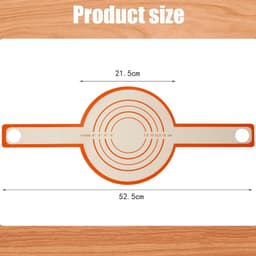 Bakmatten - Siliconen Bakmat - 2 Stuks - Broodslinger - Broodbakmat - Broodlussen - Bakmat Voor Oven - Niet Plakkend - Makkelijk Schoon Te Maken - Met Lange Handgreep - Herbruikbare - Geschikt Voor Airfryer / Oven / Magnetron - 52,5×21,5×0.04cm — thumbnail 5