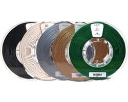 Kexcelled - PLA Combideal - 5 x 500g (2,5kg) - Zwart, Wit, Zilver, Goud, Groen - 1.75mm