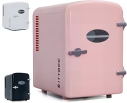 NETTLIFE Mini Koelkasten 4L - Mini-Koelkasten - 12V/230V Auto Aansluiting - 25dB - Vrijstaand - Geschikt voor dranken cosmetica voedsel - Minikoelkast ideaal - voor in de auto - kamer - camping - kantoor - Roze — thumbnail 1