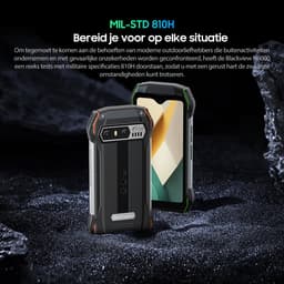 Blackview N6000 - Mini Robuuste Smartphone - 16GB RAM - 256GB - Helio G99 Octa Core - 4.3 inch - 4G Dual SIM - 48MP+16MP - Android 13 - IP68 Waterdicht - Handschoenmodus NFC GPS - Groen — thumbnail 3