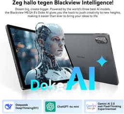Blackview Tablet MEGA 8 Android 15 Tablet 13 inch - 36GB+256GB 4G LTE+5G WiFi Gaming Tablet - 11000mAh Accu - WideVine L1 - 50MP+2MP+13MP Camera - Met Stylus en Beschermhoes -Blauw — thumbnail 4