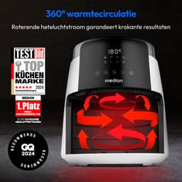 MEDION L Airfryer P40 - 4,7 L - 1500 W - 8 programma’s - Wit — thumbnail 6