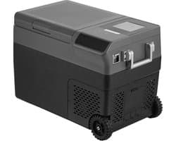 Draagbare koelkast voor in de auto, met ijsmaker, 12 volt, 35 l vriesvak met één zone, -4℉-68℉ verstelbaar, met wielen voor camping, auto en camper