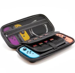 George Napoli Case geschikt voor Nintendo Switch - Met opbergvak voor 20 games - Hoes geschikt voor Nintendo Switch - Accessoires geschikt voor Nintendo Switch - Zwart — thumbnail 1