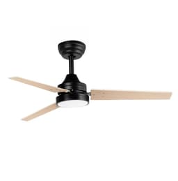 Jata JVTE4250 - Plafondventilator met verlichting - tot max 20 m2 - 106cm - met houteffect - zwart — thumbnail 1