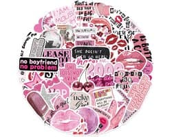 Winkrs | Y2k stickers | 50 Stickers van Gemene Meiden | Roze, 2000s, Burnbook, 'you cant sit with us' - voor laptop, agenda, koffer, etc.