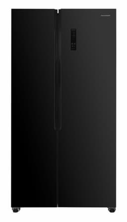 Heinner HSBS-HM532NFGBKE++ Amerikaanse Side-by-Side Koelkast – 532 L – No Frost – Smart Eco Functie – Snel Koelen – Deur-alarm – Zwart Glas – 5 Jaar Garantie — thumbnail 1
