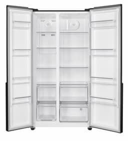 Heinner HSBS-HM532NFGBKE++ Amerikaanse Side-by-Side Koelkast – 532 L – No Frost – Smart Eco Functie – Snel Koelen – Deur-alarm – Zwart Glas – 5 Jaar Garantie — thumbnail 3