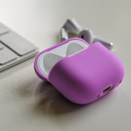 Hoesje in het Paars geschikt voor Apple AirPods 4 - TCH - Beschermhoes - Siliconen - Case - Soft case — thumbnail 3