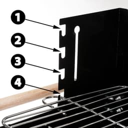 Houtskoolbarbecue met Chroomrooster 50x26,5 cm – Tuingrill met Twee Transportwielen, Mobiel & Stevig voor Buiten BBQ en Grillplezier — thumbnail 5