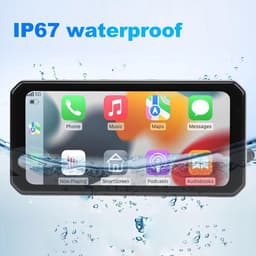6.25 Inch Screen Front Rear Motorcycle DVR | 1440P Dual Camera Dashcam | IP67 Waterproof | Car GPS | Wireless CarPlay | 256GB TF Card — thumbnail 3