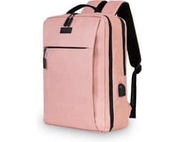 ZILOU® Rugzak - 30L - 15,6 inch - Laptop Rugtas met USB - Schooltas - Dames en Heren - Laptoptas - Waterafstotend - Roze