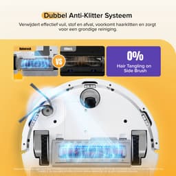 Roborock Q7 M5–Robotstofzuiger met dweilfunctie–10000 Pa sterke zuigkracht–Dubbel antiklitsysteem– 150 min gebruiksduur– LiDAR-navigatie–Stofzuigerrobot voor tapijt– Dierenharen–Wit–Q5 PRO Upgrade — thumbnail 3