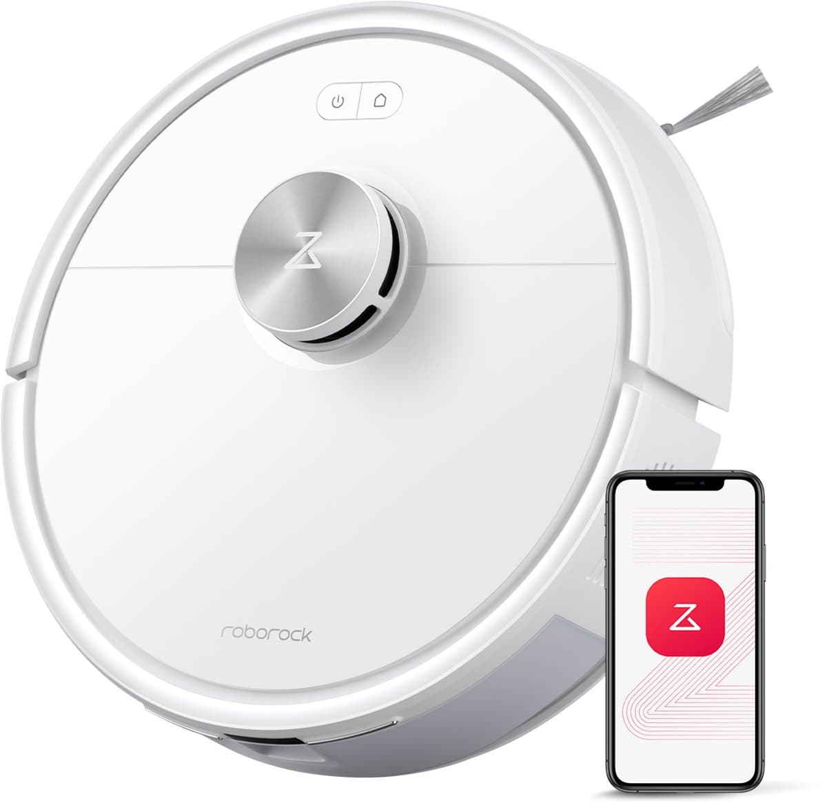 Roborock Q7 M5–Robotstofzuiger met dweilfunctie–10000 Pa sterke zuigkracht–Dubbel antiklitsysteem– 150 min gebruiksduur– LiDAR-navigatie–Stofzuigerrobot voor tapijt– Dierenharen–Wit–Q5 PRO Upgrade — afbeelding 1
