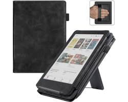 BukkitBow - Beschermhoes geschikt voor Kobo Clara BW - E-reader Cover - Smart Sleep Cover - Zacht Motief - Zwart