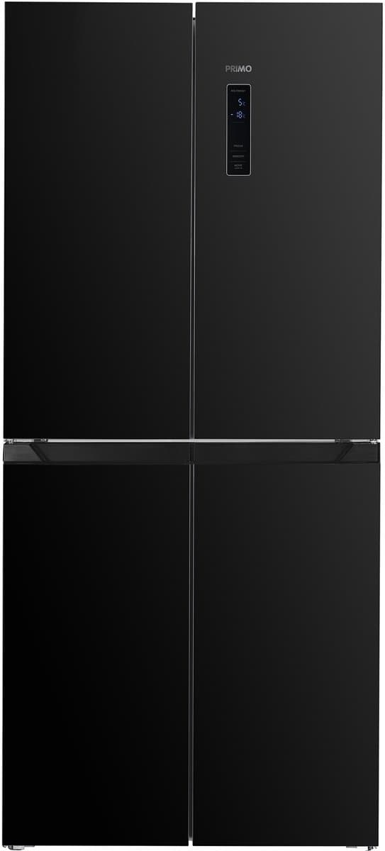 PRIMO PR182MD Koelvriescombinatie – Amerikaanse Koelkast – 4 deuren – No Frost - Energieklasse C – 362 liter (237 + 125) - Zwart — afbeelding 1