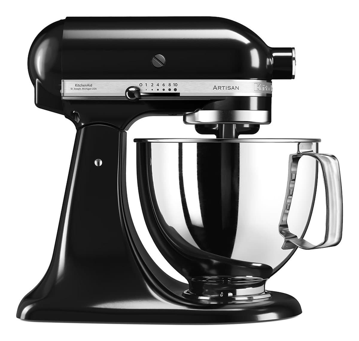 KitchenAid Artisan 5KSM125EOB - Keukenmachine - 4,8L - Porselein wit - 3 Menghaken — afbeelding 1